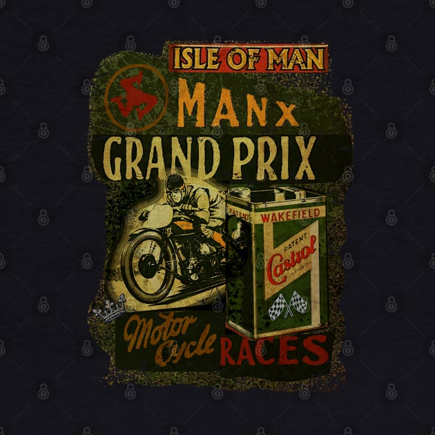 Manx Motorcycle Races Isle Of Man tt by Midcenturydave